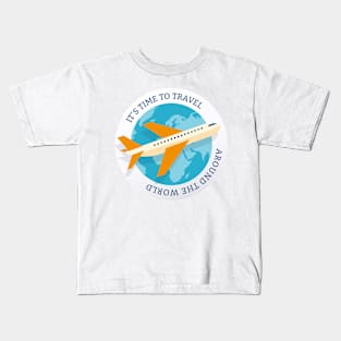 Time to Travel Kids T-Shirt
